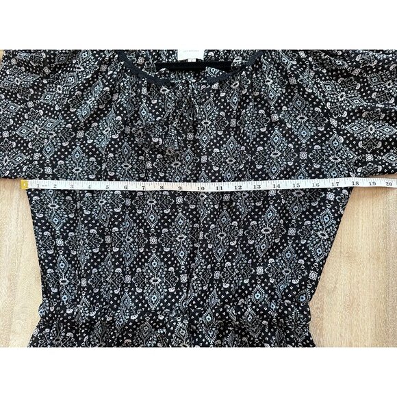 MISA LA Marcele Bell Sleeve Printed Bohemian Midi Dress Black Blue Small - Picture 7 of 9